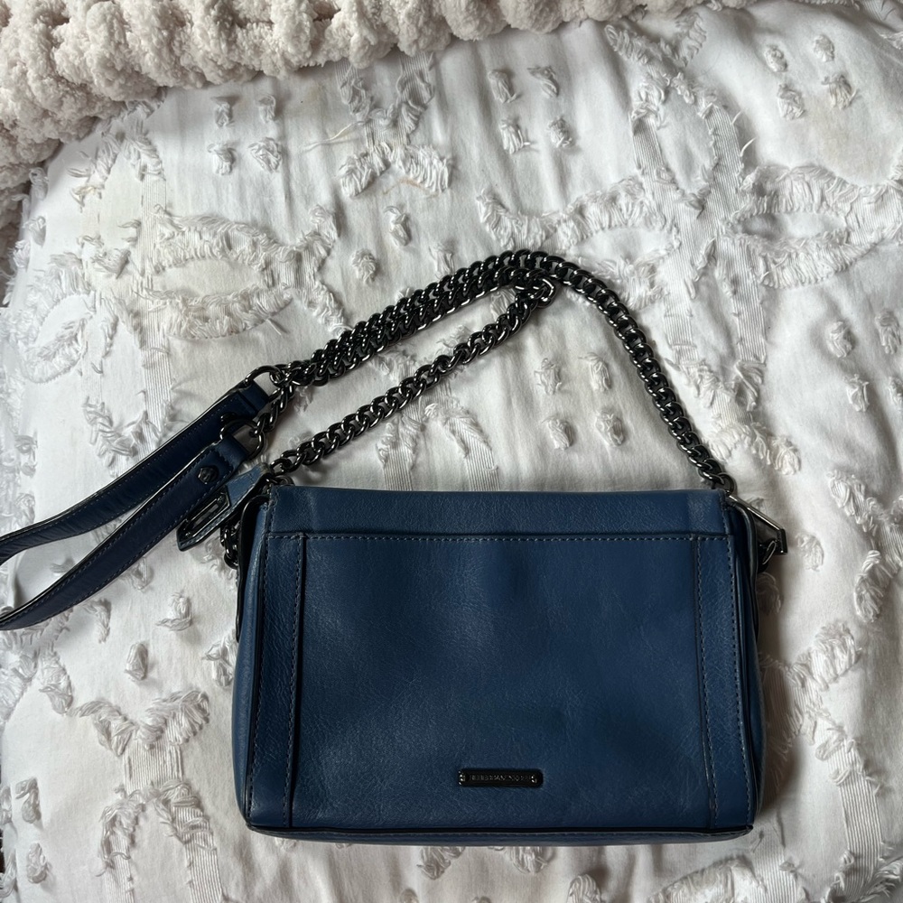 Rebecca Minkoff Navy Crossbody Bag with Chain Strap